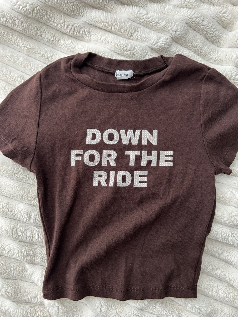 Garage Brown "Down For The Ride" Crop Top